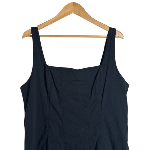 Abercrombie & Fitch Women's Academia Flowy Fit & Flare Mini Dress Size XL Navy - Picture 2 of 6